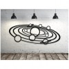 Decoratiune perete Krodesign Planets, diametru 80 cm, negru, VivaTechnix