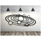 Decoratiune perete Krodesign Planets, diametru 80 cm, negru