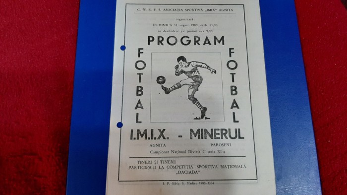 program IMIX Agnita - Minerul Paroseni