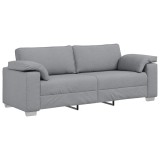 vidaXL Sofa cu 3 locuri Gri deschis 220 cm țesătură 4105237