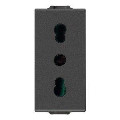 Priza standard italian 1M 16A Vimar Neve carbon matt 09203.CM