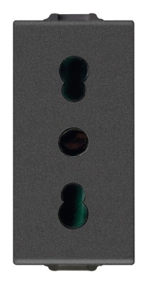 Priza standard italian 1M 16A Vimar Neve carbon matt 09203.CM foto