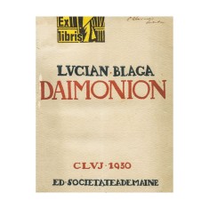 Lucian Blaga, Daimonion, 1930, cu dedica?ia autorului foto