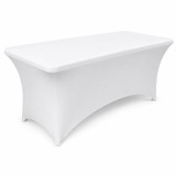 Husa elastica alba pentru masa de evenimente si gradina 240x76x74 cm
