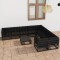 vidaXL Set mobilier grădină cu perne, 10 piese, negru, lemn masiv pin 3077043