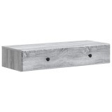 vidaXL Masă laterală montată pe perete Sonoma gri 87,5 x 34,5 x 17 cm 899181