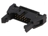 Soclu IDC 14 pini drept cu ejector aurit 5A 2,54mm
