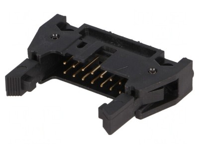 Soclu IDC 14 pini drept cu ejector aurit 5A 2,54mm foto