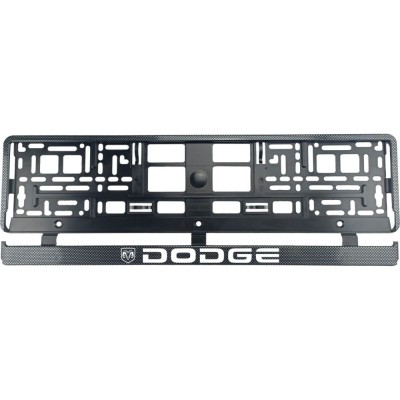 Set 2 bucati, suport numar inmatriculare Carbon, DODGE foto