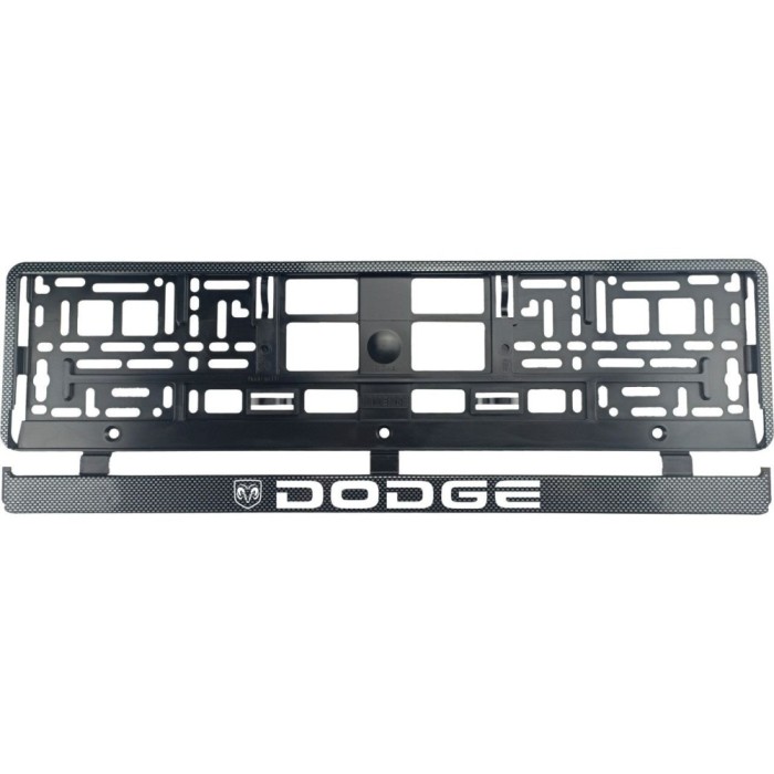 Set 2 bucati, suport numar inmatriculare Carbon, DODGE