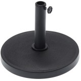 Baza pentru umbrela din beton 12 kg, reglaj metalic, rotunda, neagra