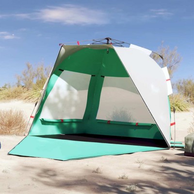 vidaXL Cort camping 3 persoane verde marin impermeabil setare rapidă foto
