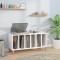 Gossi comoda discuri, alb, 100x38x48 cm, lemn prelucrat