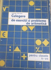 CULEGERE DE EXERCITII SI PROBLEME DE ARITMETICA PENTRU CLASELE V-VII OLIVOTTO