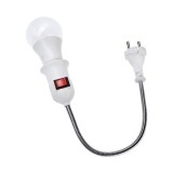 Cumpara ieftin Dulie cu intrerupator si stecher, cu bec LED E27 15W, alb neutru 4500K, brat flexibil 20 cm, alb