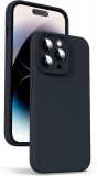 Husa de protectie din silicon pentru Apple iPhone 14 Pro, SoftTouch, interior microfibra, Negru