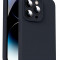 Husa de protectie din silicon pentru Apple iPhone 12 Pro Max, SoftTouch, interior microfibra, Negru