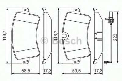 Set placute frana,frana disc AUDI A6 (4G2, C7, 4GC) (2010 - 2016) BOSCH 0 986 494 488 foto