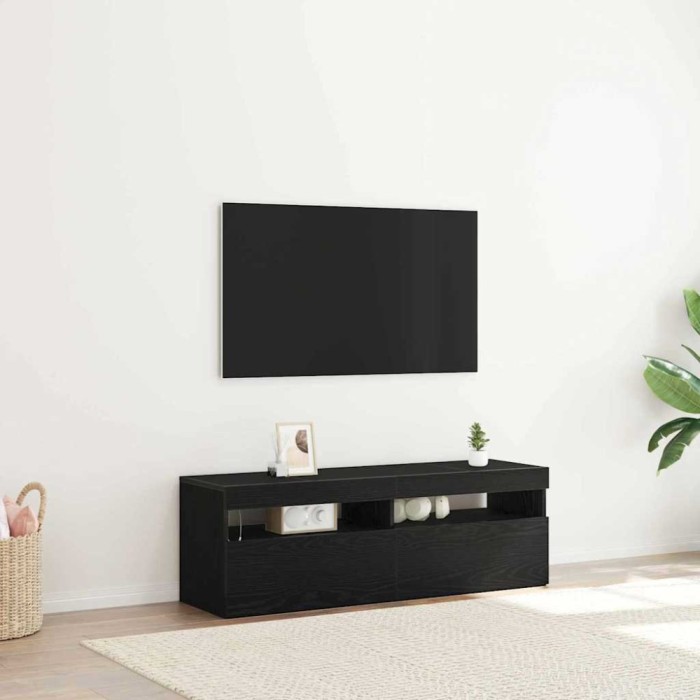 vidaXL Cabinet TV Negru 120 x 35 x 40 cm Lemn compozit