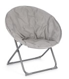 Cumpara ieftin Fotoliu pliabil cadru din otel si perna textil gri Rock 65 cm x 75 cm x 80 h x 42 h1