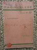 VASILE ALECSANDRI - POEZII LIRICE (editie veche)