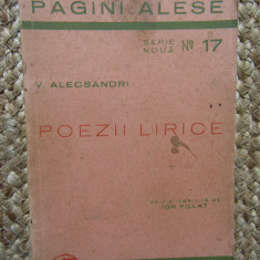 VASILE ALECSANDRI - POEZII LIRICE (editie veche)