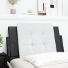 VidaXL Pernă pentru tăblie pat, alb și negru, 80 cm, piele artificială 374834