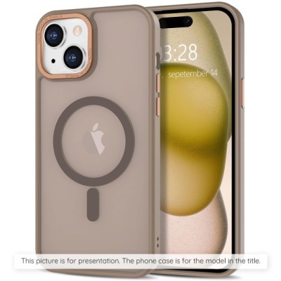 Husa pentru iPhone 16 Plus - Techsuit HaloFrost&amp;nbsp;MagSafe Series - Sandstone Brown foto