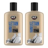 Pachet 2 x crema curatare si intretinere piele auto K2 Letan 250 ML