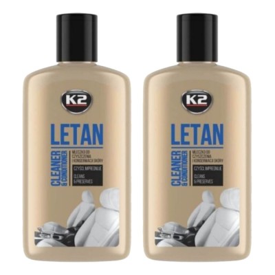 Pachet 2 x crema curatare si intretinere piele auto K2 Letan 250 ML foto