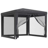 Cumpara ieftin Cort de petrecere cu 4 pereti din plasa, antracit, 3x3 m, HDPE