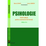 Psihologie. Teste grila pentru licenta, ed. a 2-a - Maria Zivari, Ioana Simion