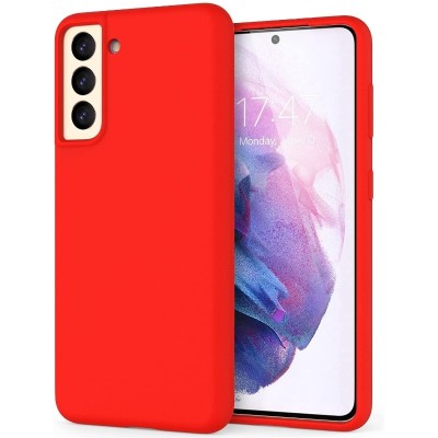 Husa protectie flippy compatibila cu samsung s21 5g liquid silicone case rosu foto