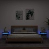 VidaXL Noptiere cu lumini LED, 2 buc., gri beton, 40x39x48,5 cm 836791