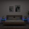 vidaXL Noptiere cu lumini LED, 2 buc., gri beton, 40x39x48,5 cm 836791