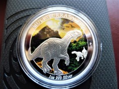 AUSTRALIA 2015 - Age Of Dinosaurs - Muttaburrasaurus 1 Dollar Silver Proof - Elizabeth II (Argint) (309)