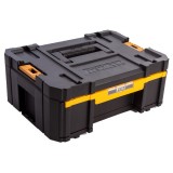 DeWalt TStak III - Cutie din plastic 314x440x176 mm maner transport sistem clipsare stocare supraetajata