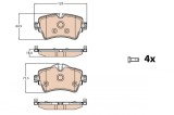 TRW GDB2087 set placute frana,frana disc