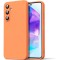 Husa Soft Touch, slim, ALC Mobile, anti soc, compatibila cu Samsung Galaxy S25, Portocaliu Tpu