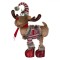 Figurină Decorativă Crăciun, Cerb, &Icirc;nălțime Reglabilă, Fular Roșu, Multicolor, 75-98 cm