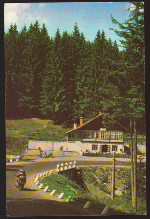 CPIB 22915 - CARTE POSTALA - TIMISUL DE SUS. CABANA TIMIS, MOTORETA, MOCICLETA