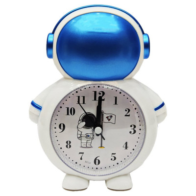 Ceas de masa desteptator pentru copii Pufo Astronaut, 15 cm, albastru foto
