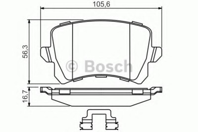 Set placute frana,frana disc VW GOLF V (1K1) (2003 - 2009) BOSCH 0 986 494 626 foto