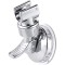 Suport pentru dus, JENUOS&reg;, ABS/PVC, Cu ventuza, reglabil 360 grade, Alb/Argintiu