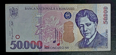 Bancnota 50 000 lei hartie 2000 VF foto