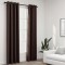 vidaXL Perdele opace aspect p&acirc;nză ocheți 2 buc. gri taupe 140x225 cm 321201