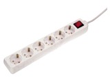 Prelungitor alimentare AS SCHWABE 3G1,5mm&sup2; 1,4m PVC alb 6 prize 16A cod 11511