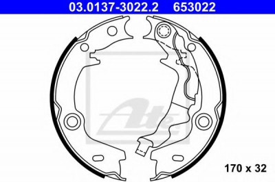 Set saboti frana, frana de mana KIA RIO II (JB) (2005 - 2016) ATE 03.0137-3022.2 foto