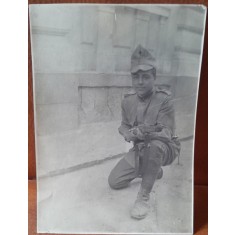 Fotografie, soldat cu pusca, 1926