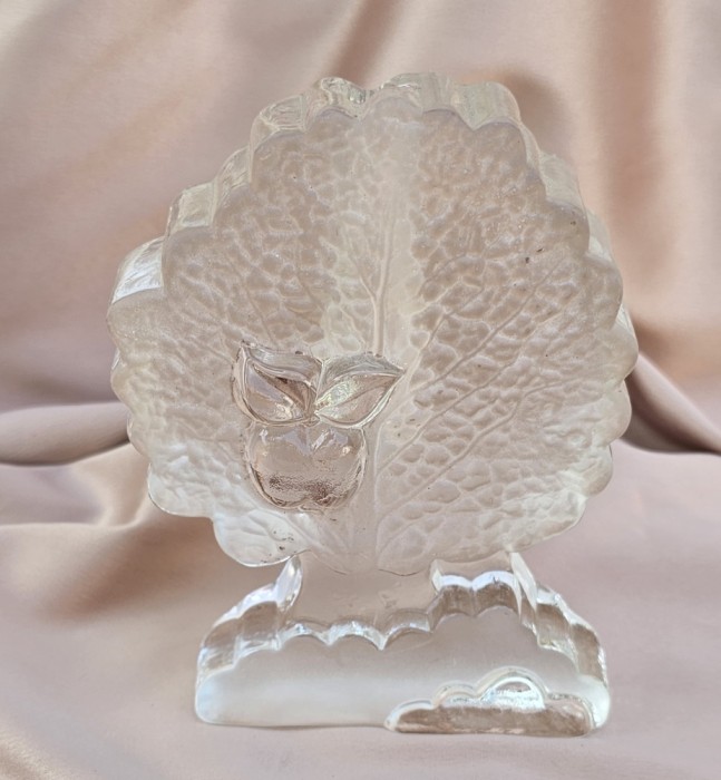 SOLIFLORA VINTAGE DIN STICLA MASIVA CU MODEL IN RELIEF, WALTHER ANII&#039;70